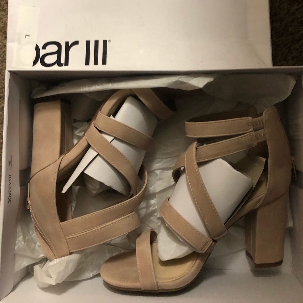 Bar III Womens Blythe Open Toe Special Occasion